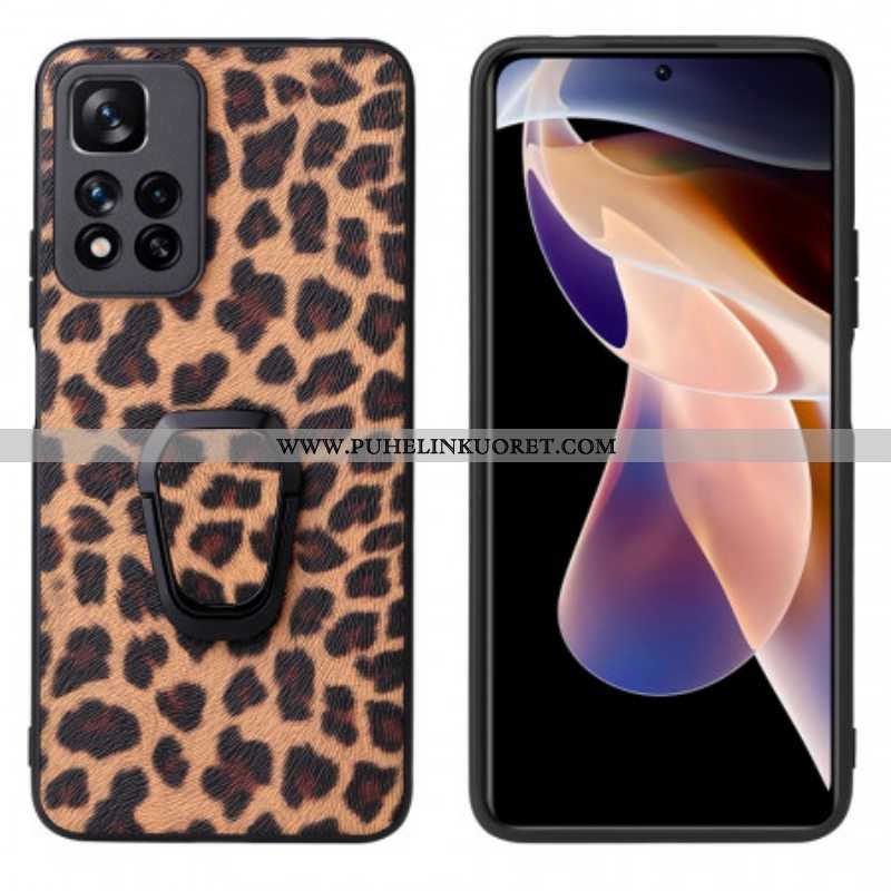 Kuori Xiaomi Redmi Note 11 Pro Plus 5G Leopard-tyylinen Rengastuki