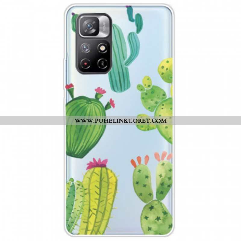 Case Xiaomi Redmi Note 11 Pro Plus 5G Akvarelli Kaktukset