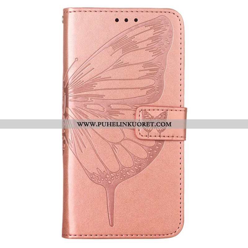 Flip Case Xiaomi Redmi Note 11 Pro Plus 5G Butterfly Design Kaulanauhalla