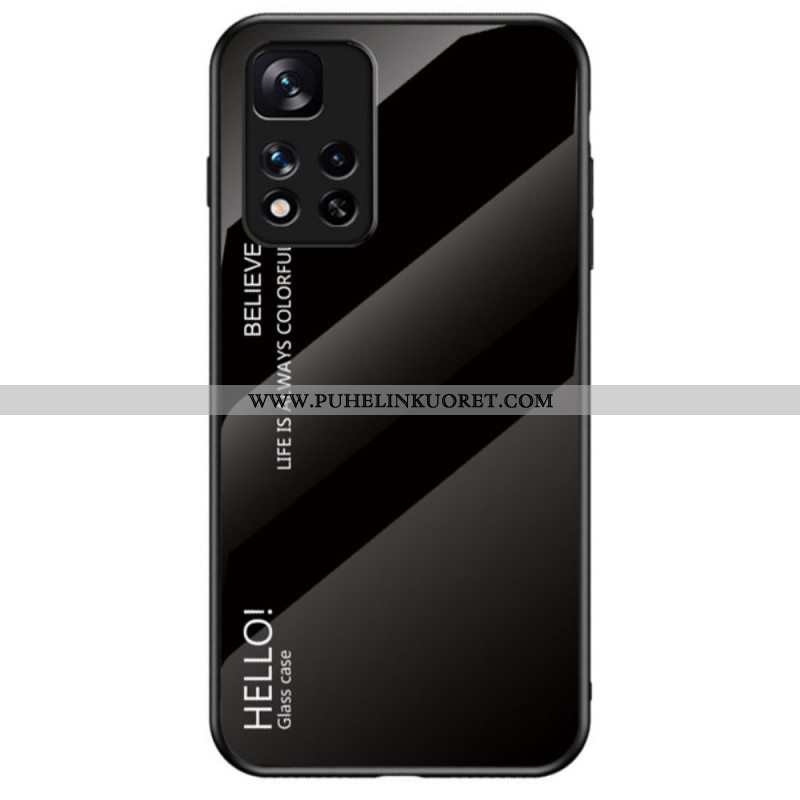 Case Xiaomi Redmi Note 11 Pro Plus 5G Karkaistu Lasi Hello