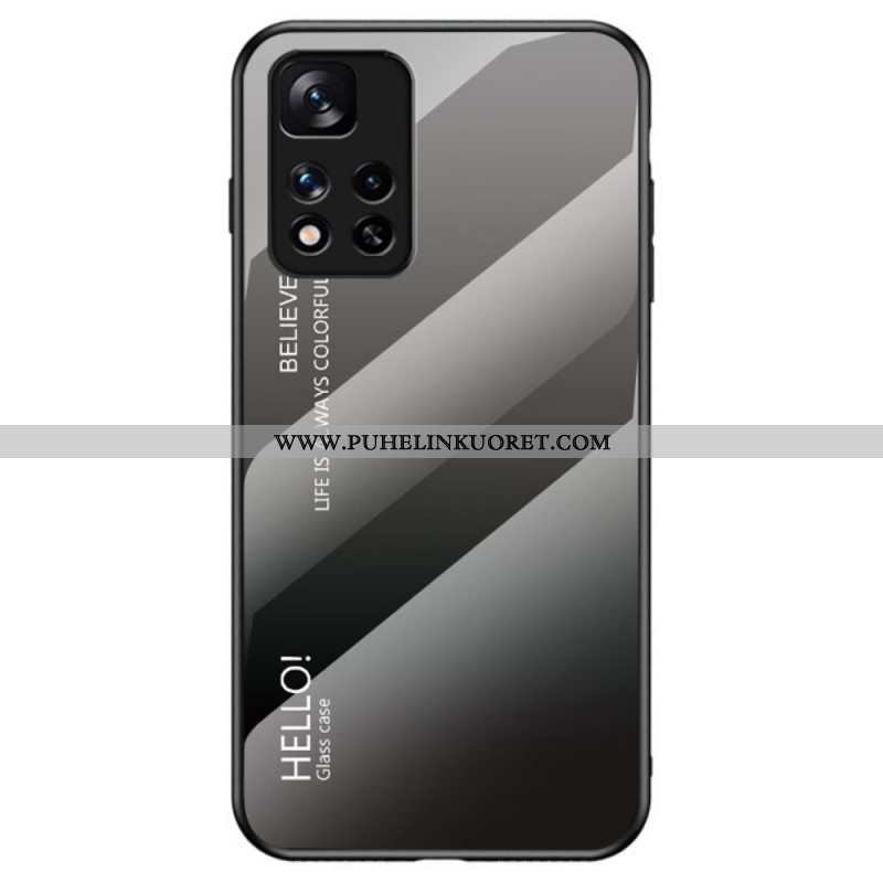 Case Xiaomi Redmi Note 11 Pro Plus 5G Karkaistu Lasi Hello