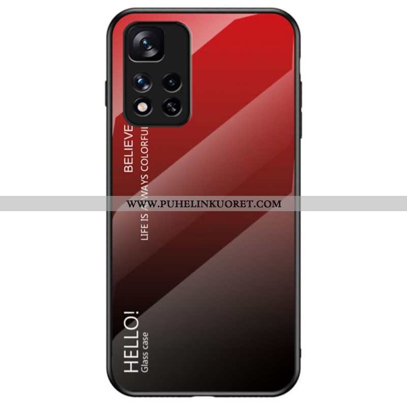 Case Xiaomi Redmi Note 11 Pro Plus 5G Karkaistu Lasi Hello