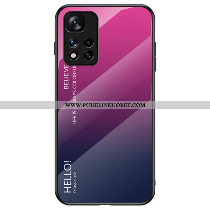 Case Xiaomi Redmi Note 11 Pro Plus 5G Karkaistu Lasi Hello