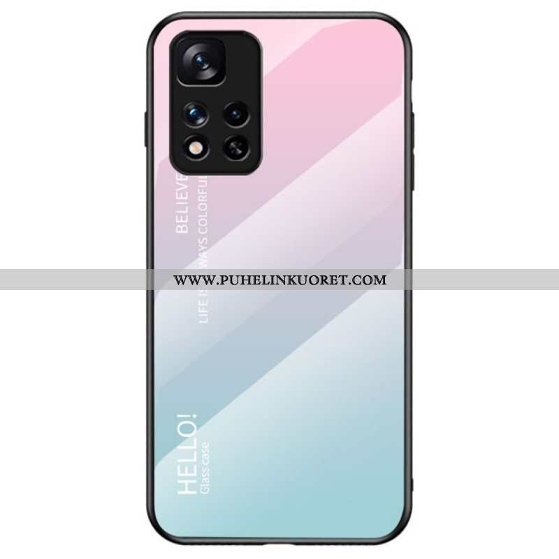 Case Xiaomi Redmi Note 11 Pro Plus 5G Karkaistu Lasi Hello