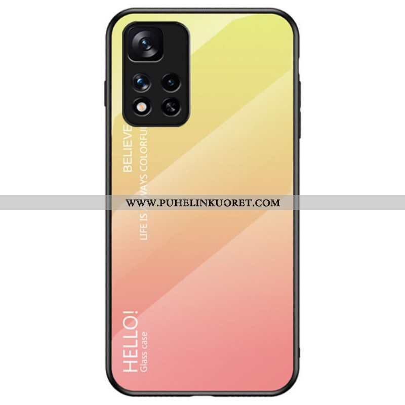 Case Xiaomi Redmi Note 11 Pro Plus 5G Karkaistu Lasi Hello