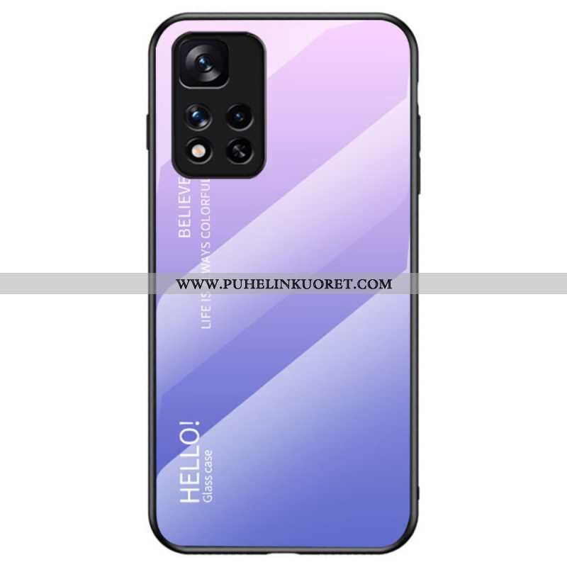 Case Xiaomi Redmi Note 11 Pro Plus 5G Karkaistu Lasi Hello