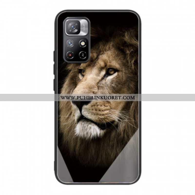 Case Xiaomi Redmi Note 11 Pro Plus 5G Lion Head Karkaistu Lasi