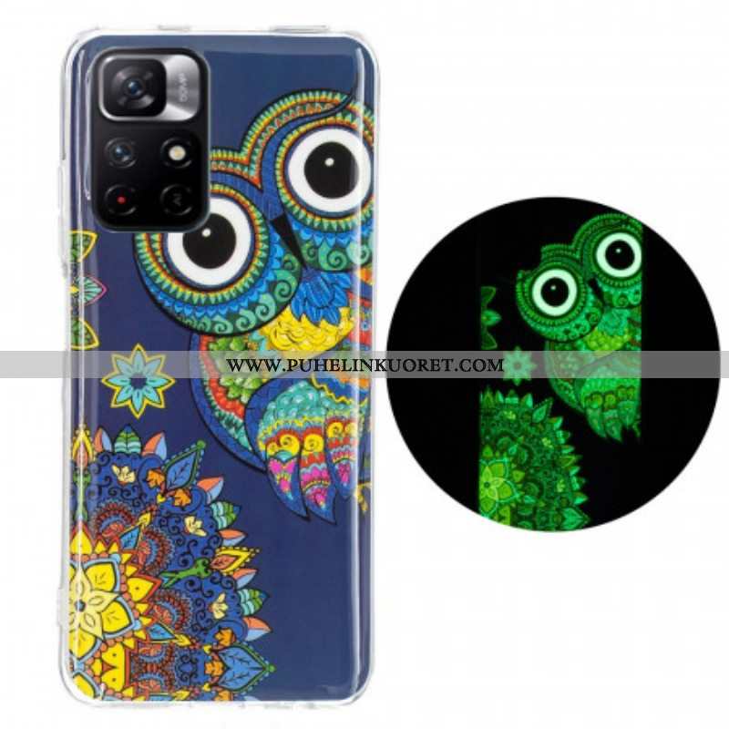 Kuori Xiaomi Redmi Note 11 Pro Plus 5G Fluoresoiva Pöllön Mandala