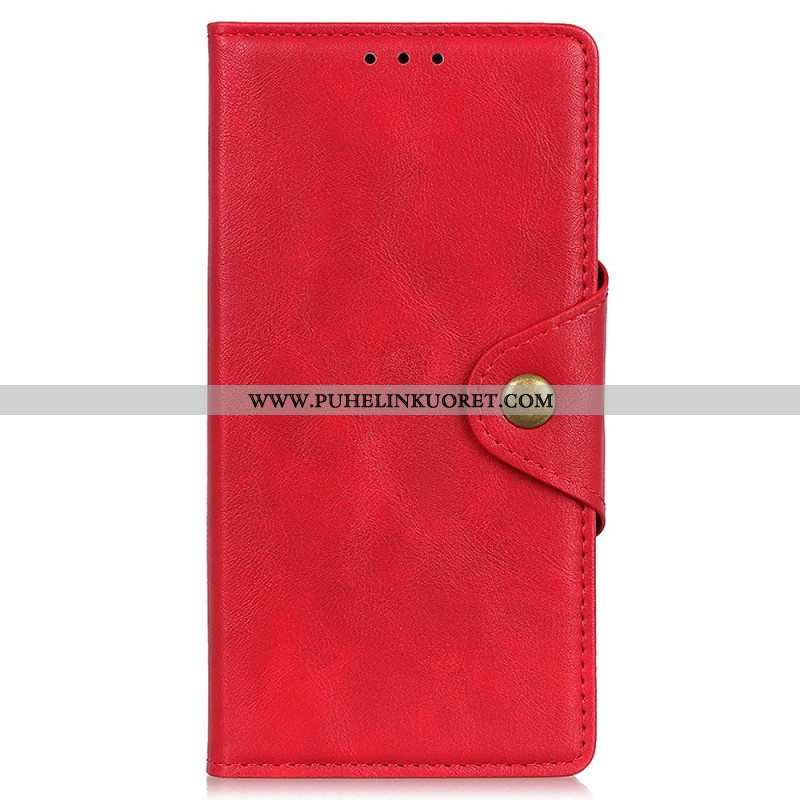 Nahkakotelo Xiaomi Redmi Note 12 4G Magneettinen Keinonahkainen Painike