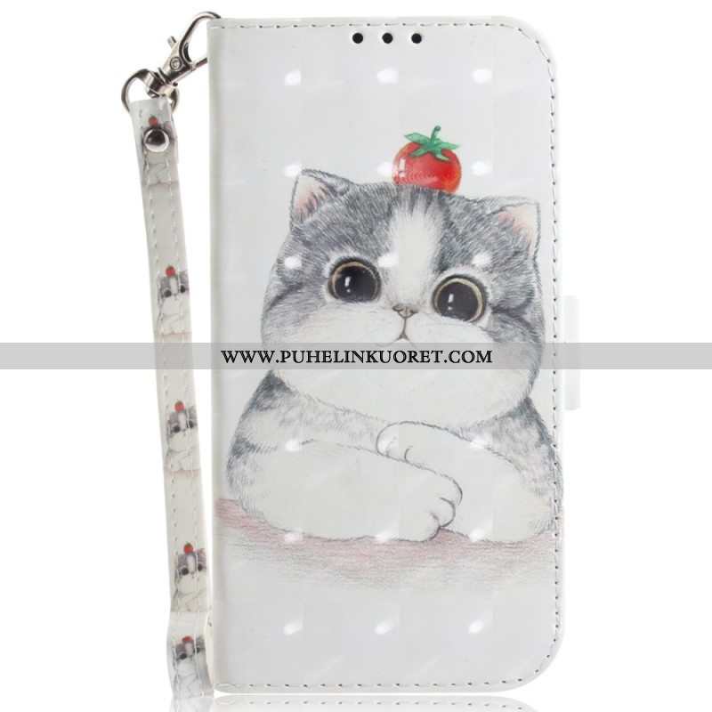 Flip Case Xiaomi Redmi Note 12 4G Suojaketju Kuori Alkuperäinen Thong Cat