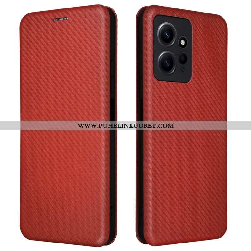 Puhelinkuoret Xiaomi Redmi Note 12 4G Kotelot Flip Hiilikuitu