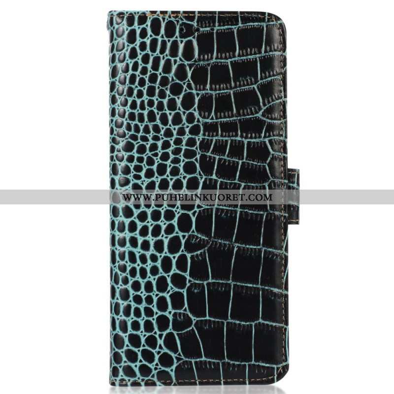 Nahkakotelo Xiaomi Redmi Note 12 5G Crocodile Style Rfid