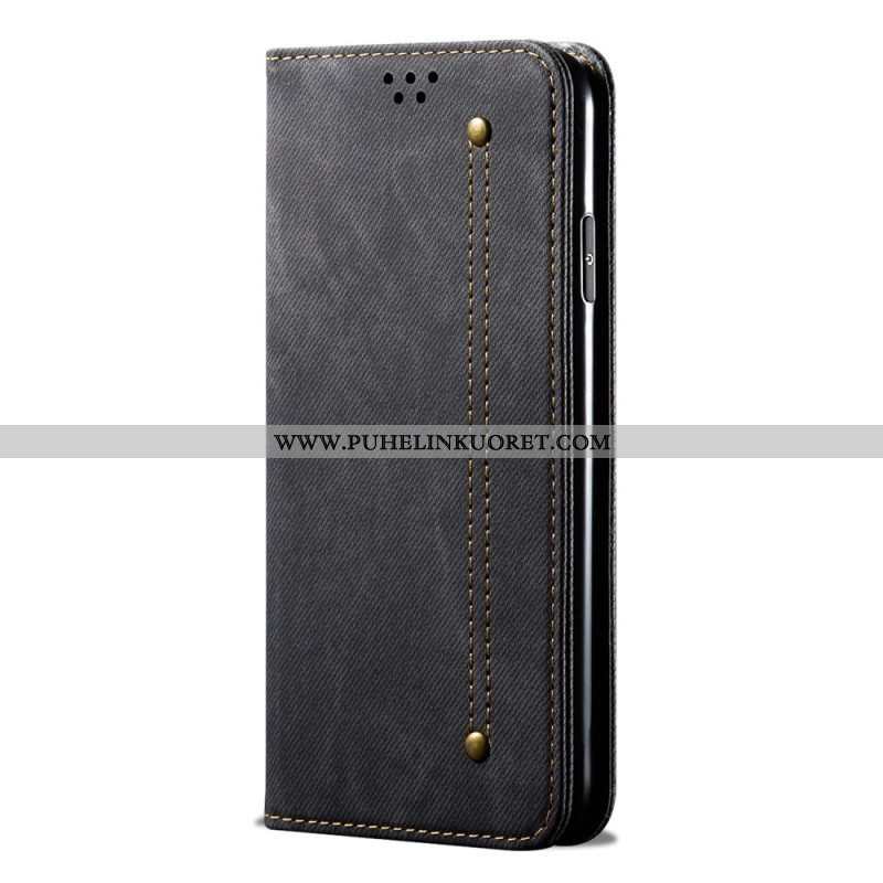 Puhelinkuoret Xiaomi Redmi Note 12 5G Kotelot Flip Denim Kangas