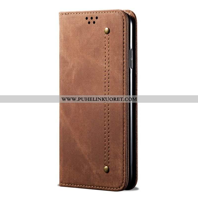 Puhelinkuoret Xiaomi Redmi Note 12 5G Kotelot Flip Denim Kangas