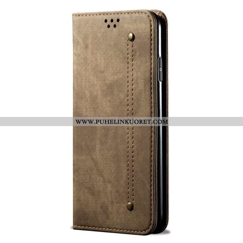 Puhelinkuoret Xiaomi Redmi Note 12 5G Kotelot Flip Denim Kangas