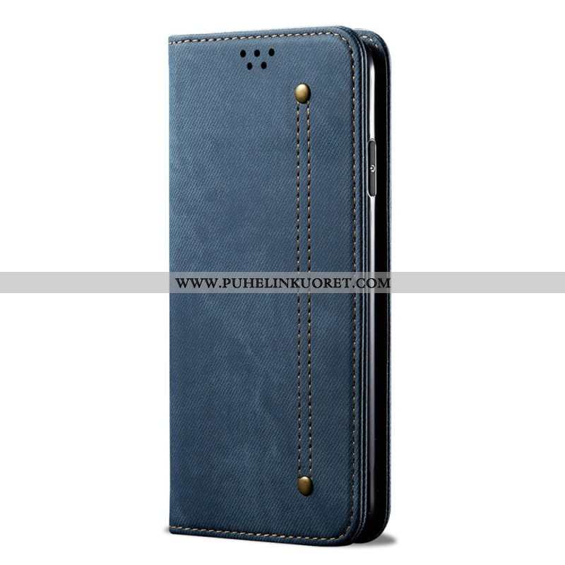 Puhelinkuoret Xiaomi Redmi Note 12 5G Kotelot Flip Denim Kangas