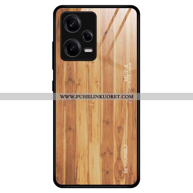 Kuori Xiaomi Redmi Note 12 Pro Wood Design Karkaistu Lasi