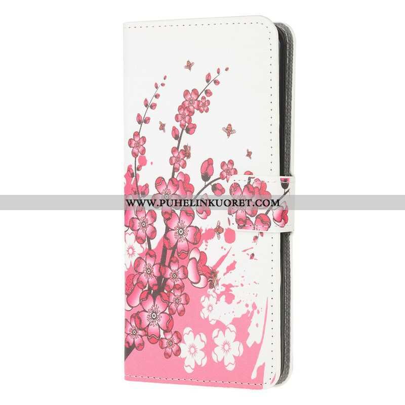 Flip Case iPhone 13 Mini Trooppiset Kukat