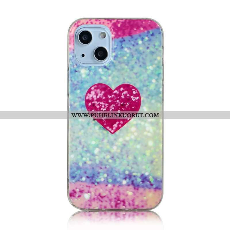 Kuori iPhone 13 Mini Glitter Marble