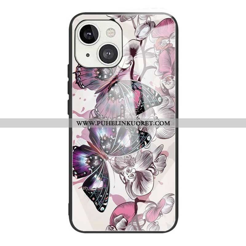 Case iPhone 13 Mini Butterflies Variation Karkaistu Lasi