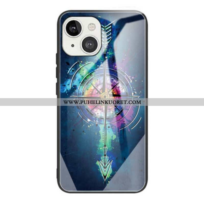 Kuori iPhone 13 Mini Wind Rose Karkaistu Lasi