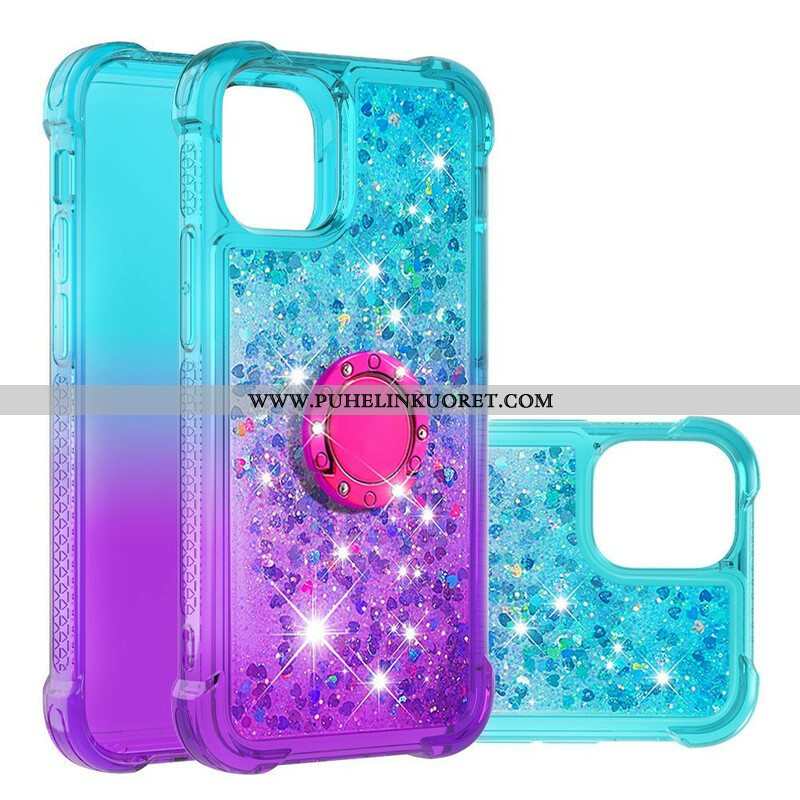 Kuori iPhone 13 Pro Max Glitter Ring-kiinnike