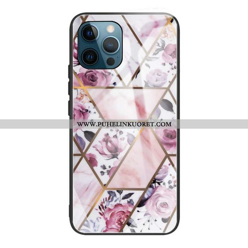 Case iPhone 13 Pro Max Geometria Marmori Karkaistu Lasi