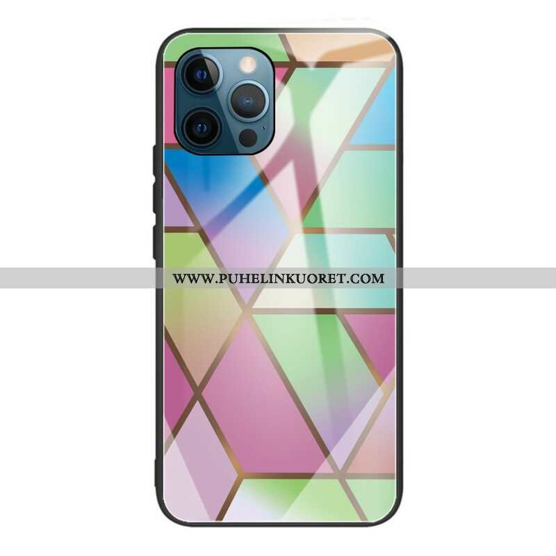 Case iPhone 13 Pro Geometria Marmori Karkaistu Lasi