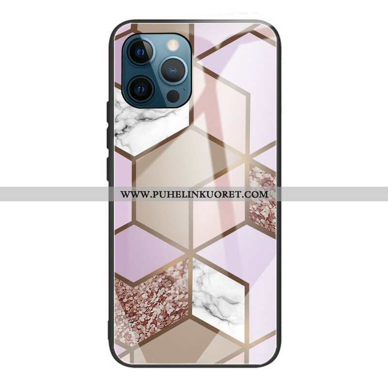 Case iPhone 13 Pro Geometria Marmori Karkaistu Lasi