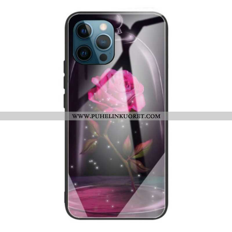 Case iPhone 13 Pro Magic Pink Tempered Glass