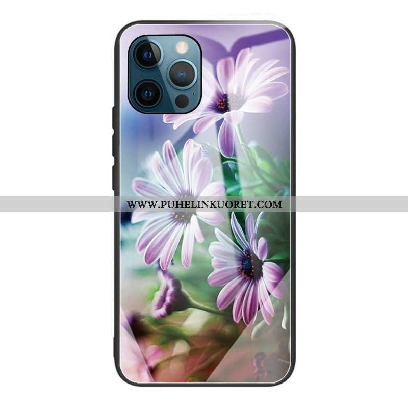 Kuori iPhone 13 Pro Karkaistu Lasi Realistiset Kukat