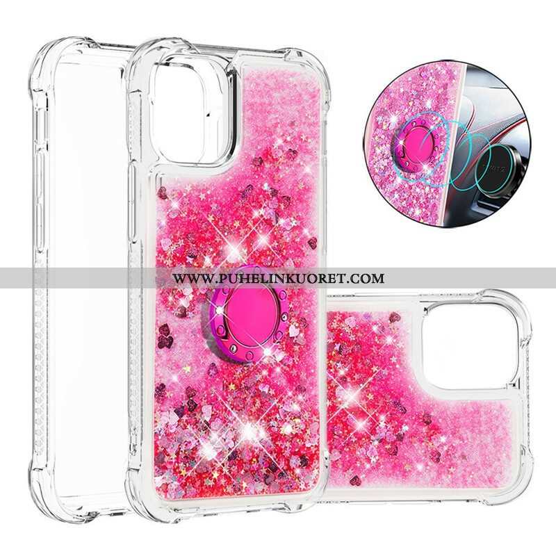 Case iPhone 13 Pro Paljetteja Rengastuella