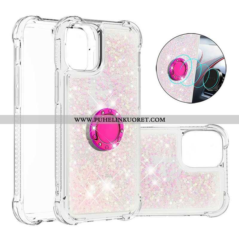 Case iPhone 13 Pro Paljetteja Rengastuella