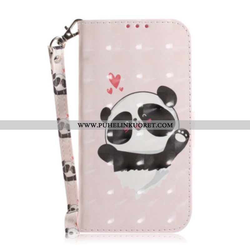 Kotelot iPhone 14 Plus Suojaketju Kuori Strappy Panda