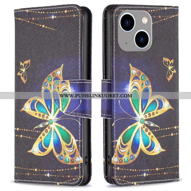 Flip Case iPhone 14 Plus Maailman Perhoset