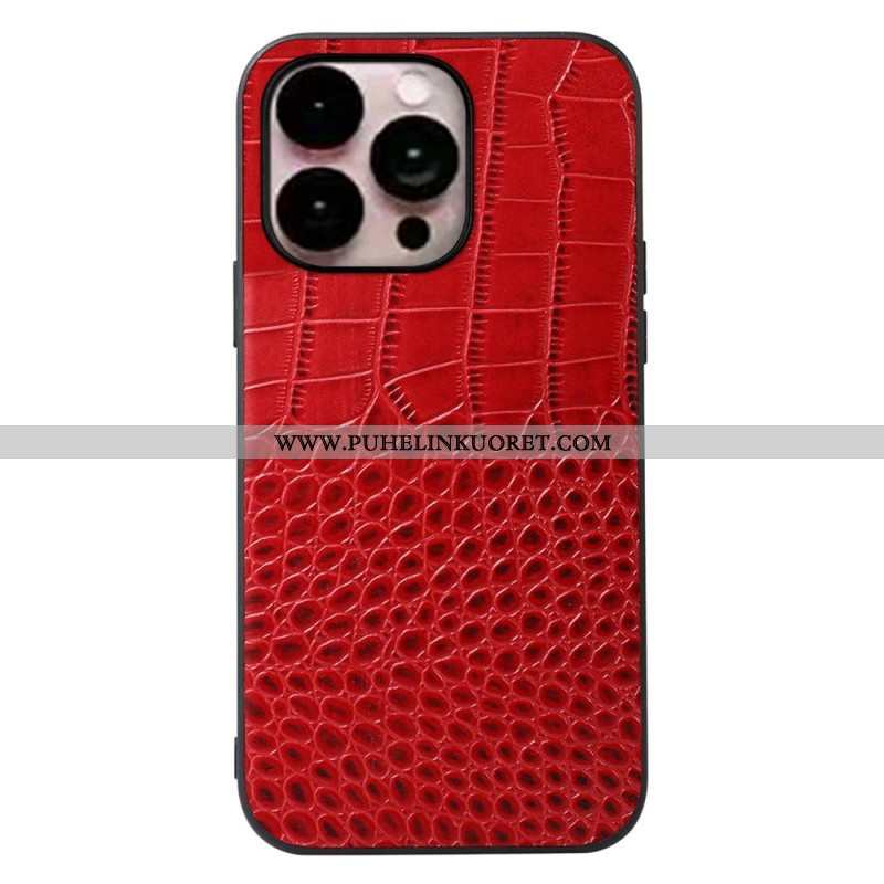 Case iPhone 14 Pro Max Aito Crocodile Texture -nahka