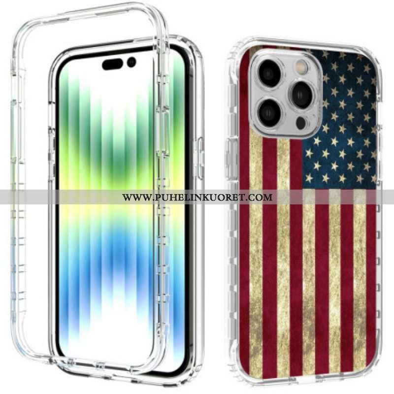 Kuori iPhone 14 Pro Max Tehostettu Amerikan Lippu