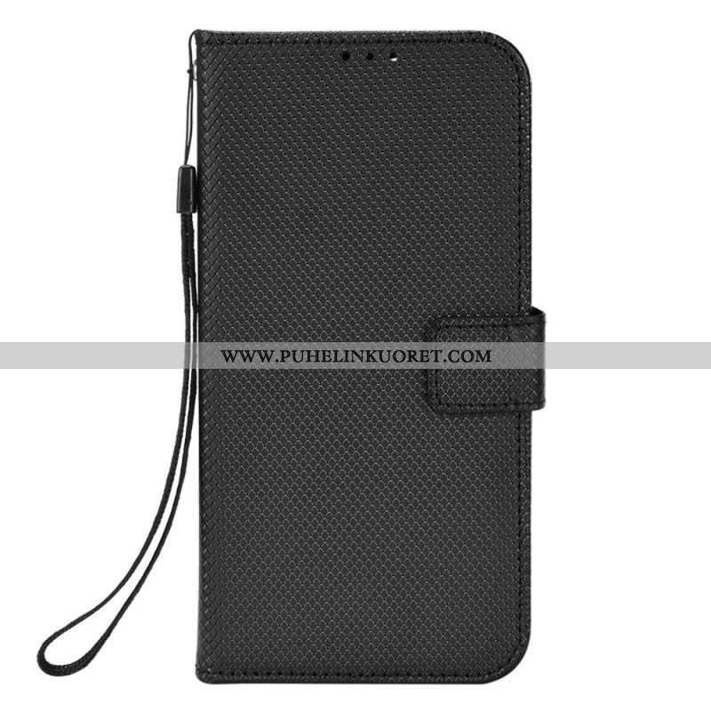 Nahkakotelo iPhone 14 Pro Max Suojaketju Kuori Tyylikäs Strappy Faux Leather