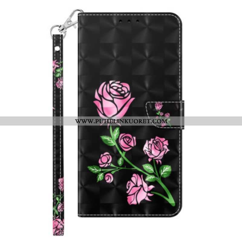 Kotelot iPhone 14 Pro Suojaketju Kuori Strap Roses