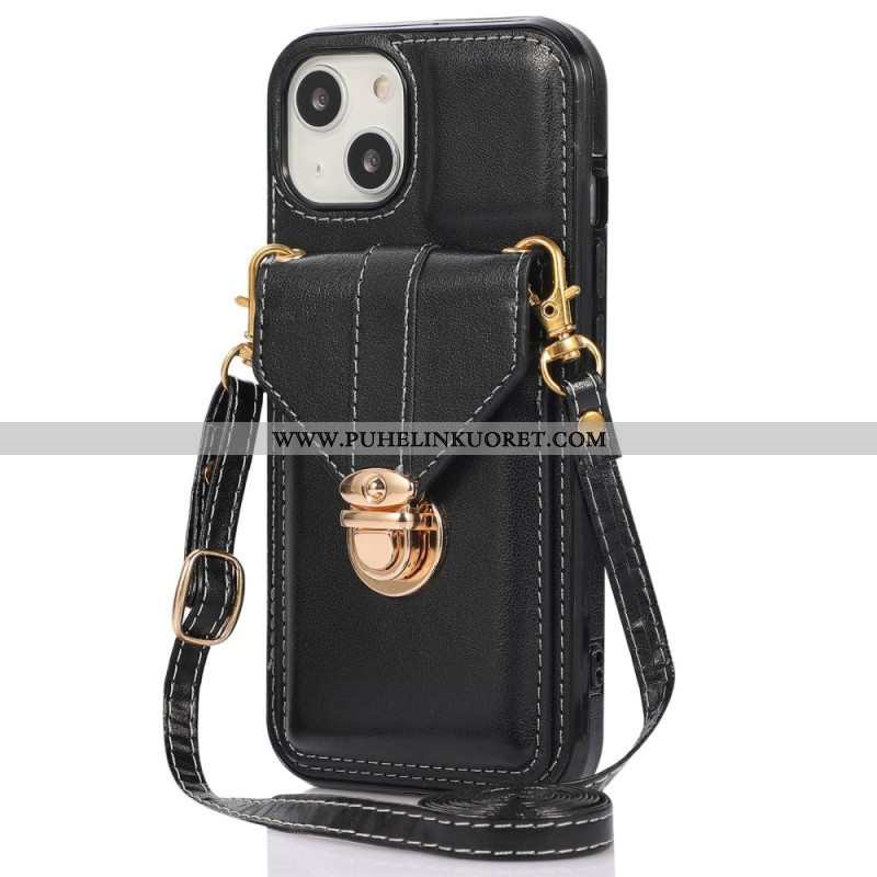 Kuori iPhone 14 Lompakkokotelo Crossbody Lompakko