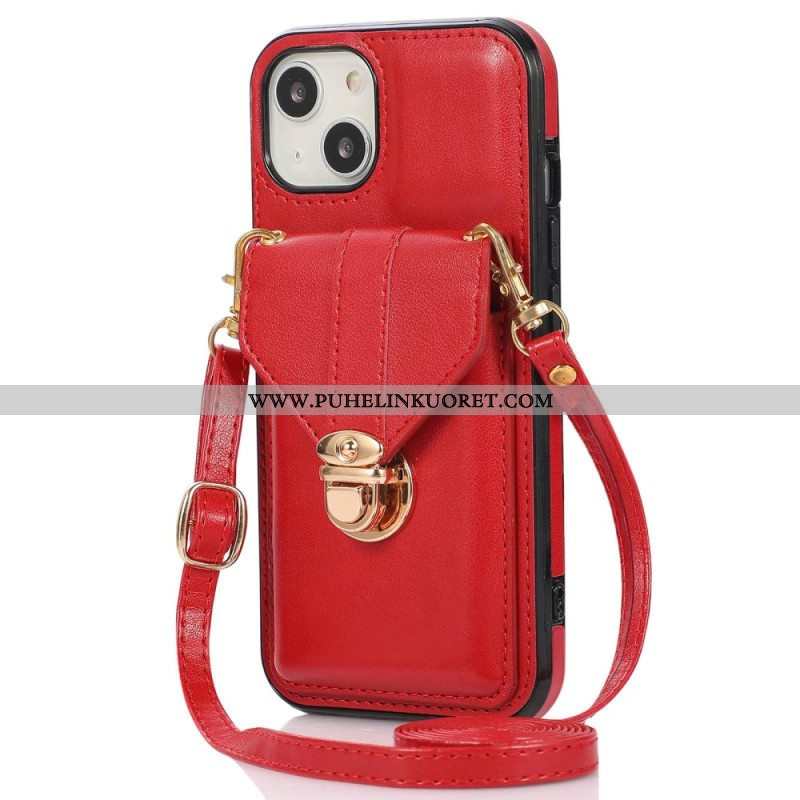 Kuori iPhone 14 Lompakkokotelo Crossbody Lompakko