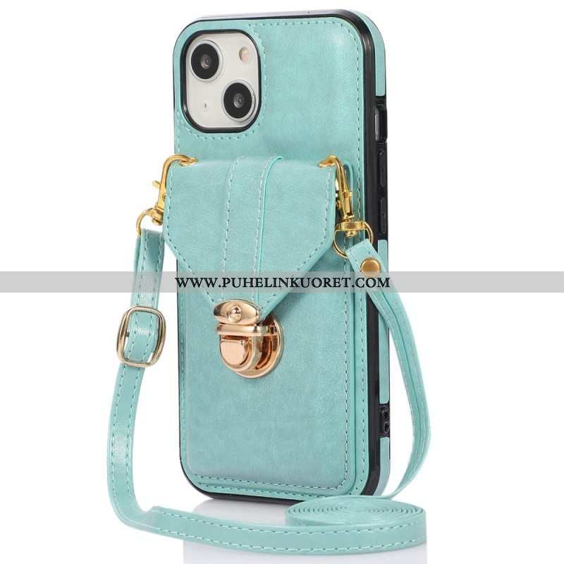 Kuori iPhone 14 Lompakkokotelo Crossbody Lompakko