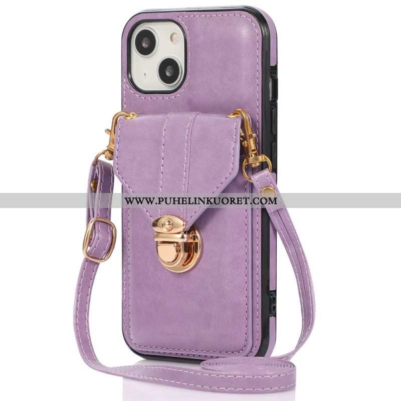 Kuori iPhone 14 Lompakkokotelo Crossbody Lompakko