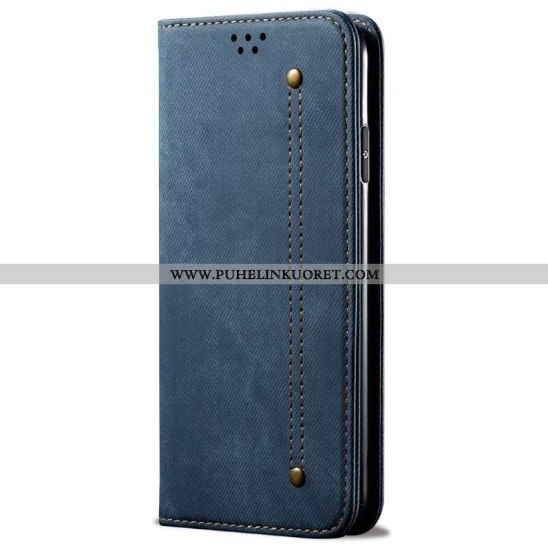 Puhelinkuoret iPhone 14 Kotelot Flip Denim Kangas