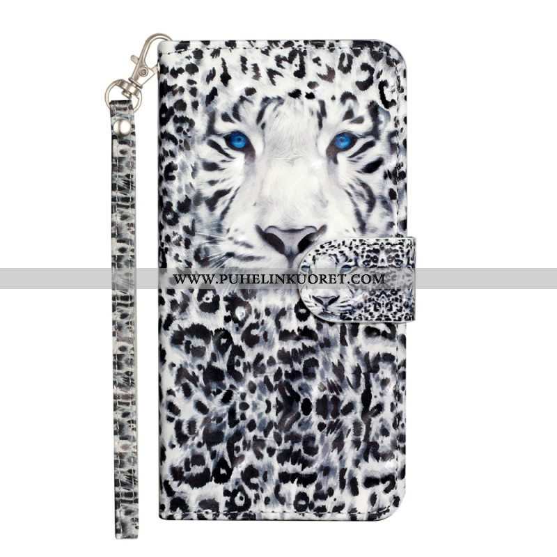 Kotelot iPhone 15 Plus Suojaketju Kuori 3d Leopard Hihnalla