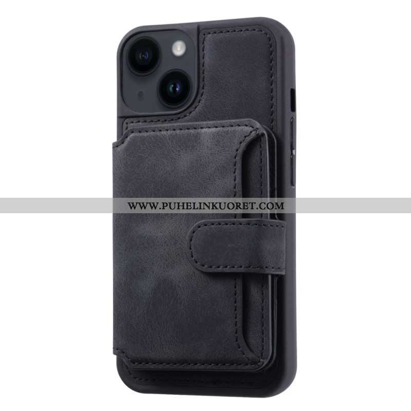 Kuori iPhone 15 Plus Rfid-korttipidikkeen Tuki