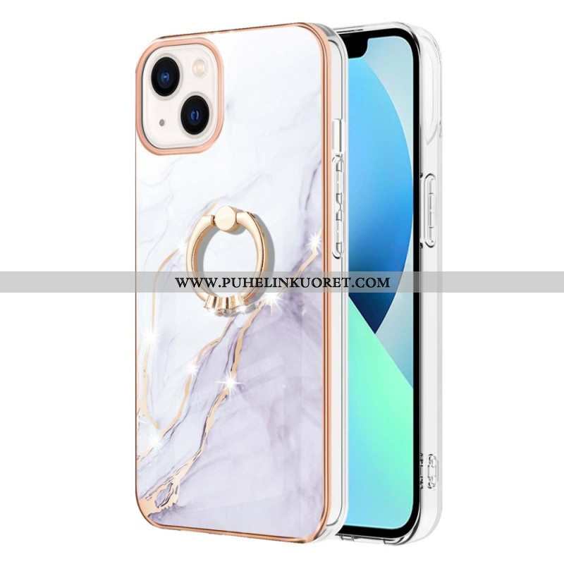 Case iPhone 15 Plus Marmori-tyyli Tukirenkaalla