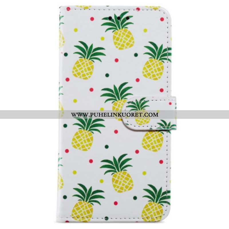 Kotelot iPhone 15 Plus Suojaketju Kuori Ananas Hihnalla