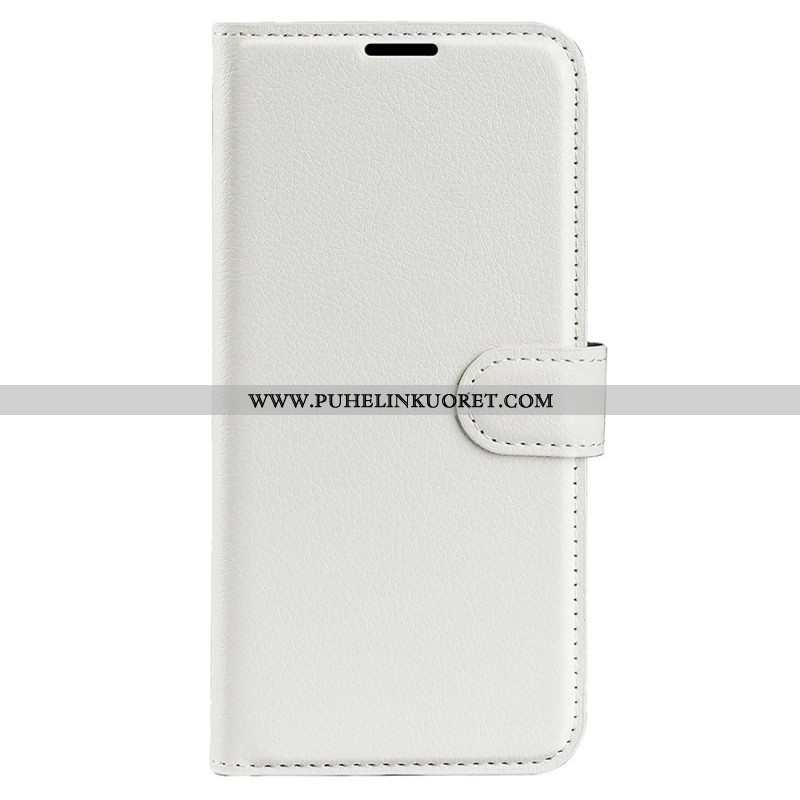 Kotelot iPhone 15 Pro Max Classic Litchi Faux Leather