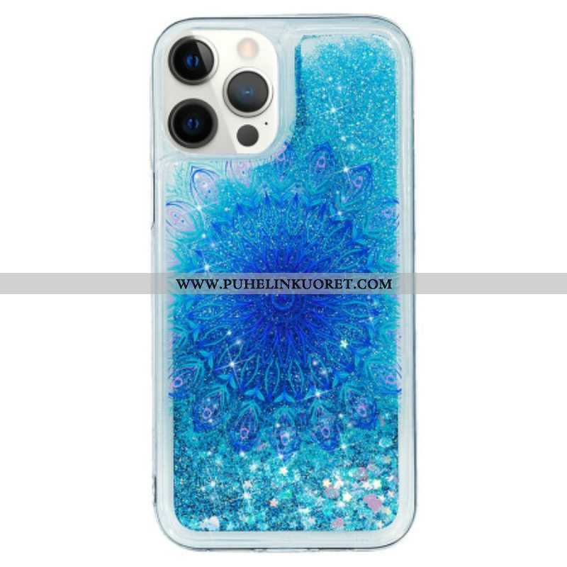 Kuori iPhone 15 Pro Max Mandala Glitter